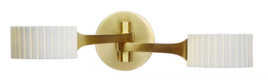 Brahma Double Wall Lamp with Raw Porcelain