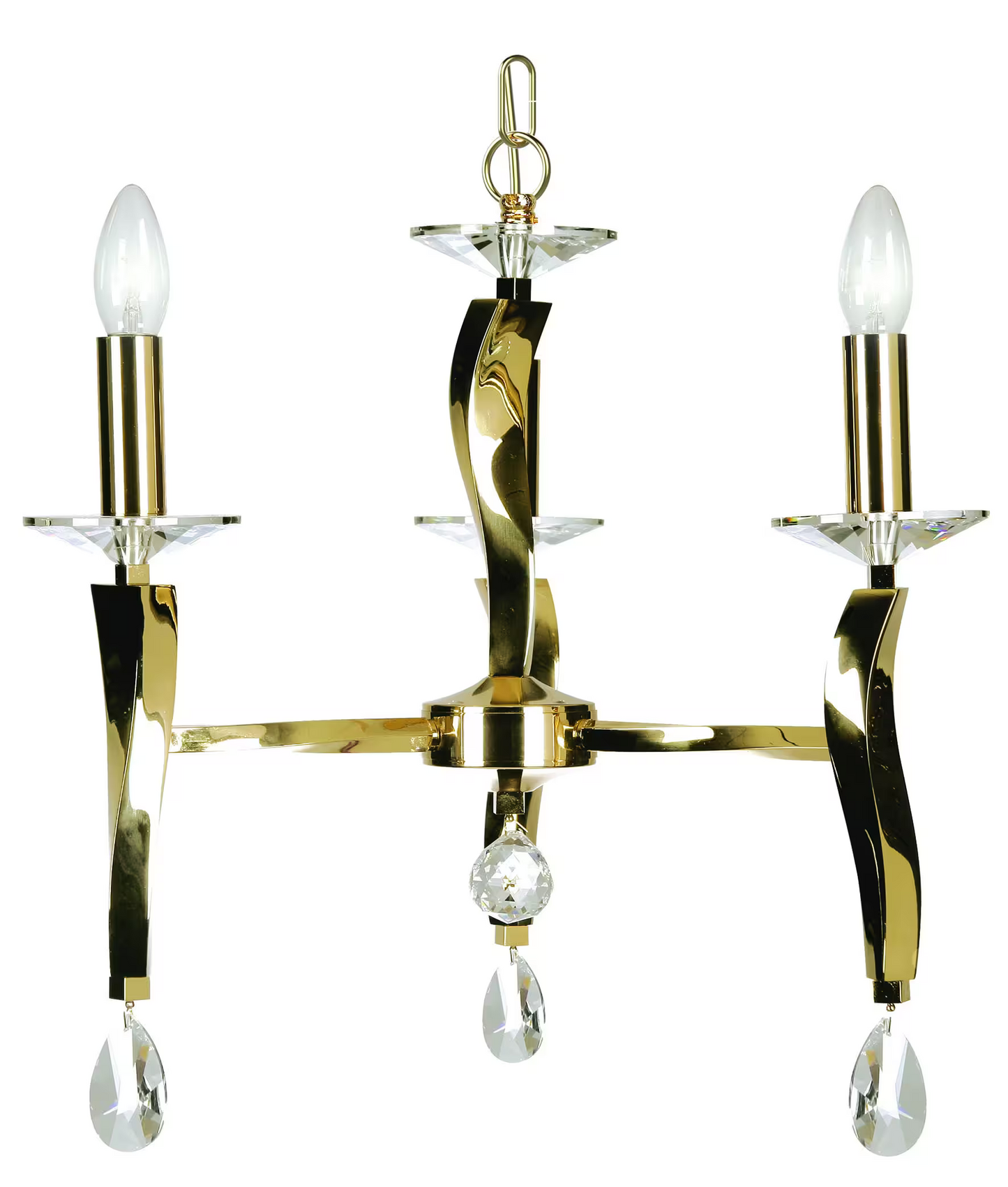 Aire Three-Light Chandelier with Asfour Lead Crystal