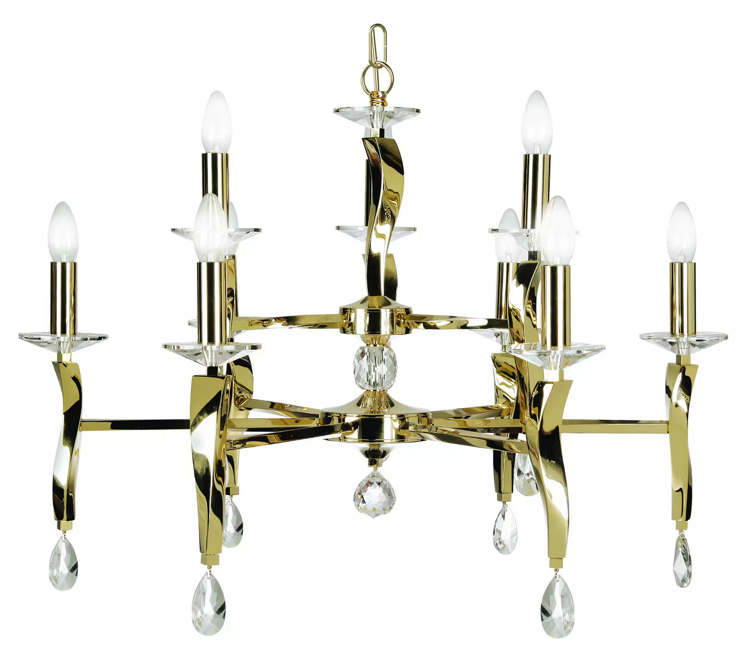 Aire Nine-Light Chandelier with Asfour Lead Crystal