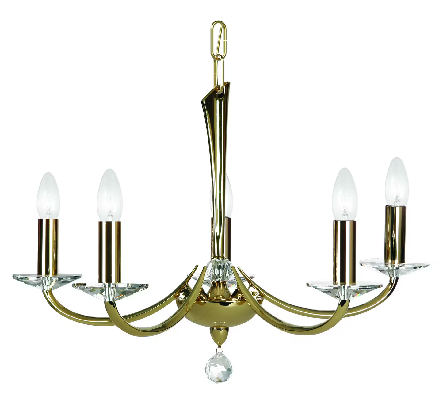 Bahia Five-Light Chandelier with Asfour Lead Crystal