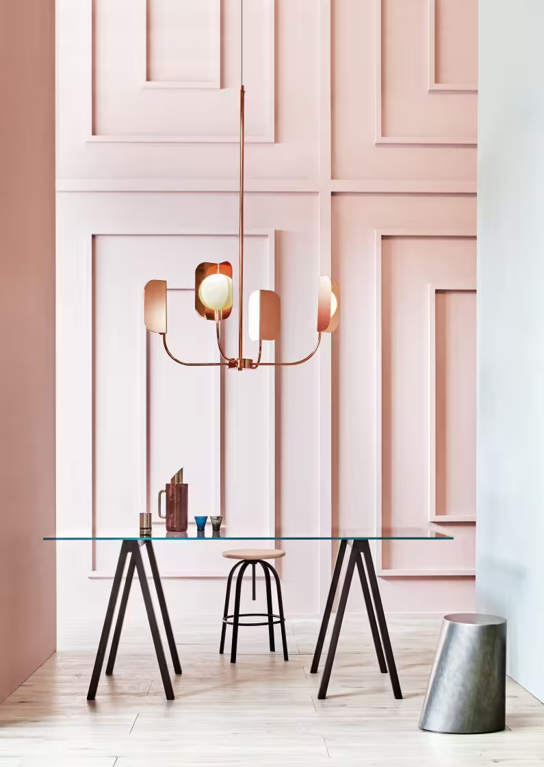 leaf G9 4-Light Metal Chandelier