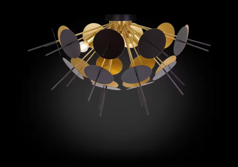 Sputnik Three-Light Flush Mount