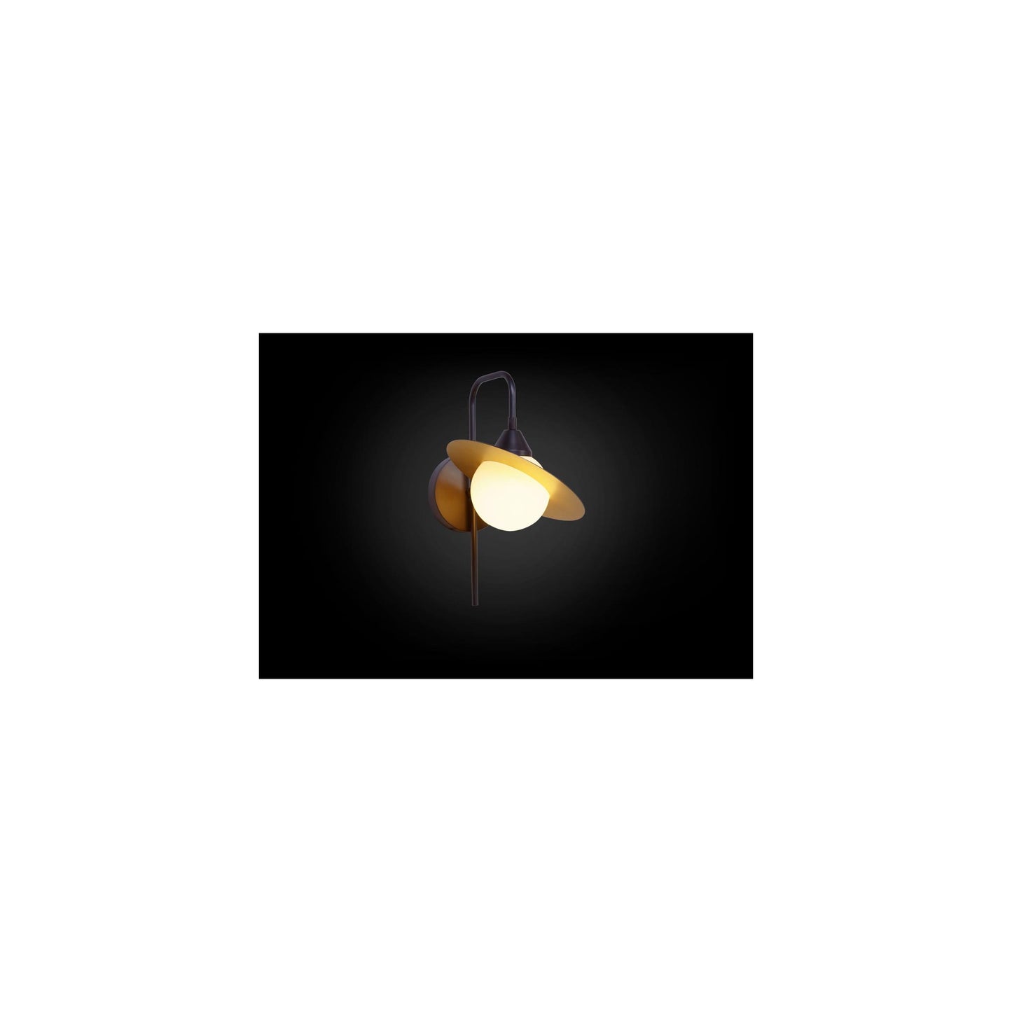 Orbits Adjustable Wall Light with White Glass