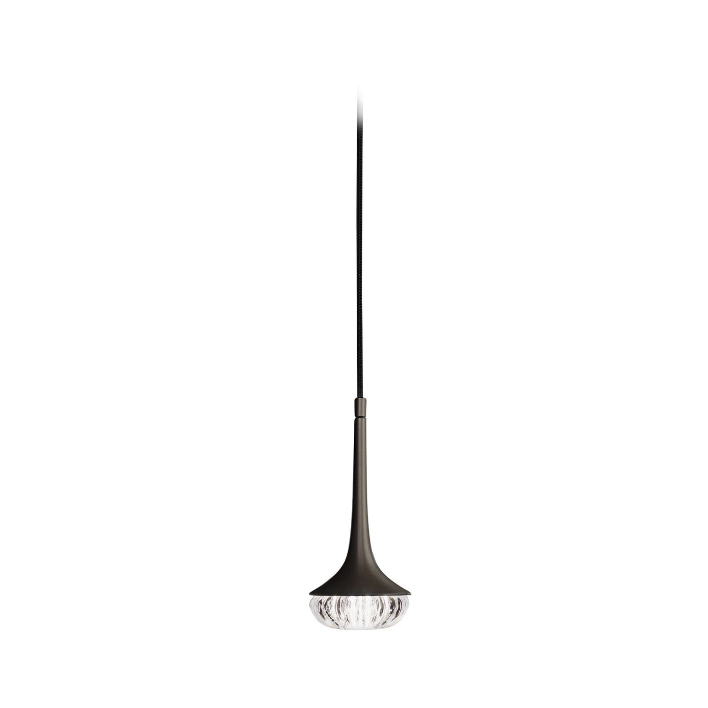 Flea LED Pendant with Pressed Clear Glass