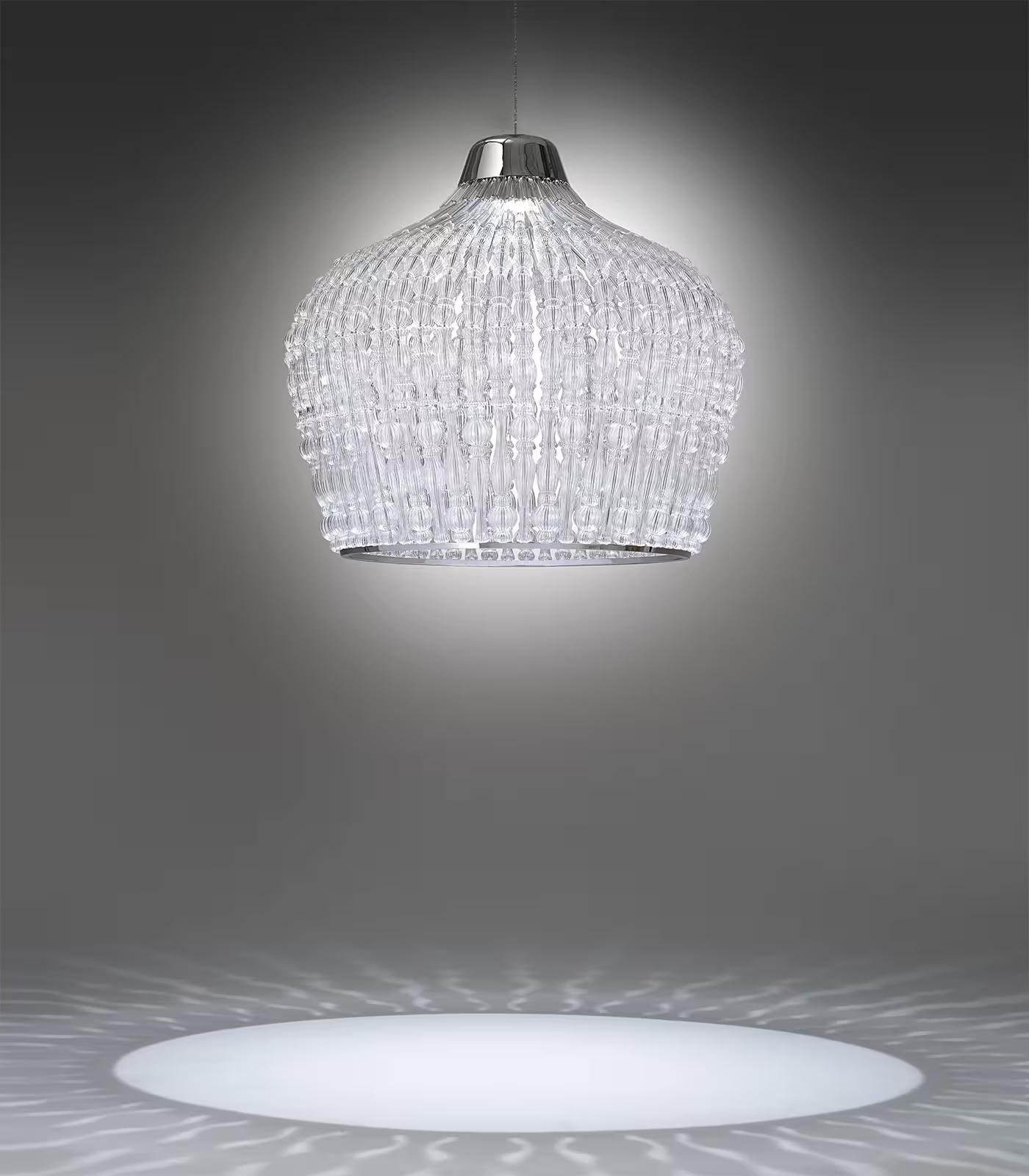 Crowns 491 Large LED Pendant with Blown Glass