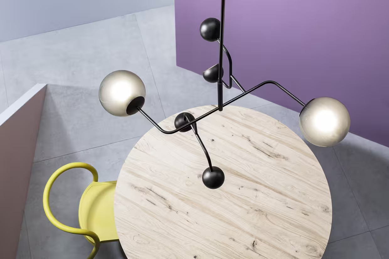 Chill 6-Light Metal Chandelier with Murano Blown Glass