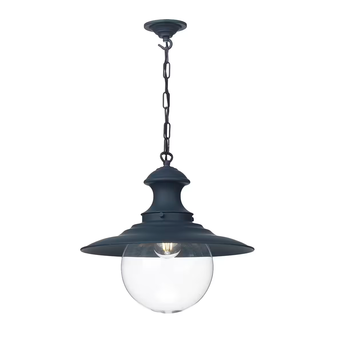 Station Large Clear Glass Pendant
