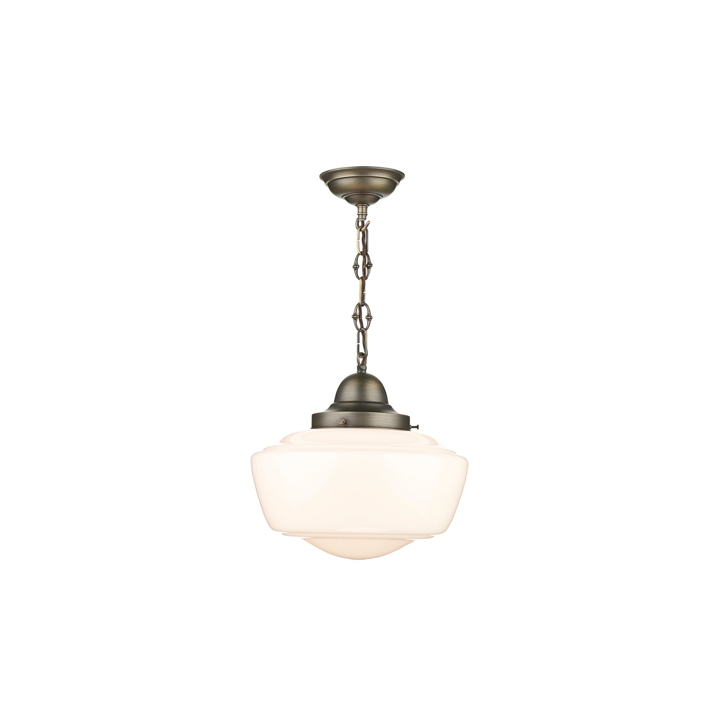 Stowe Single Metal Pendant with Glass Shade