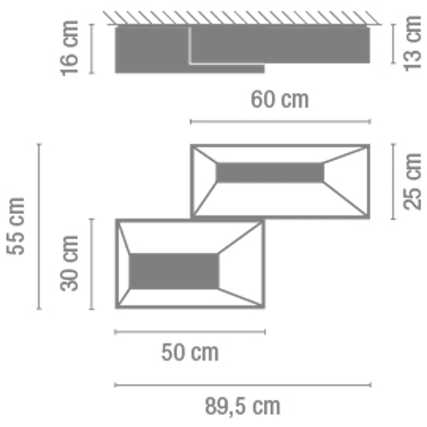 Link Double Dimmable Ceiling Surface