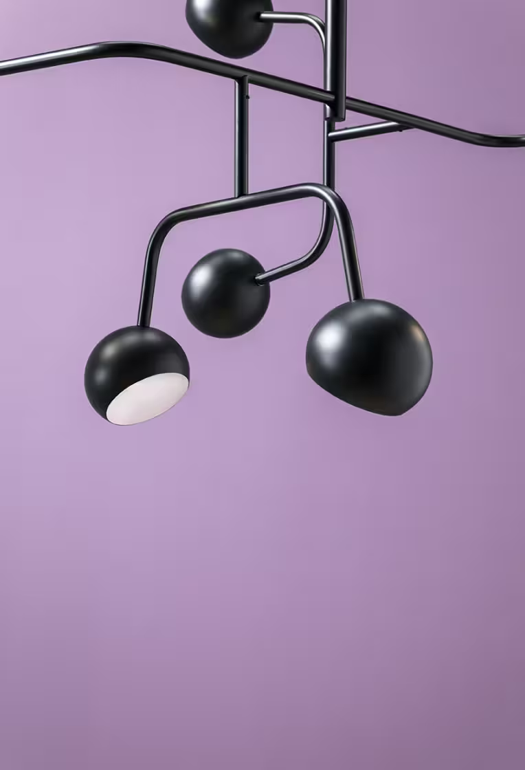Chill 6-Light Metal Chandelier with Murano Blown Glass