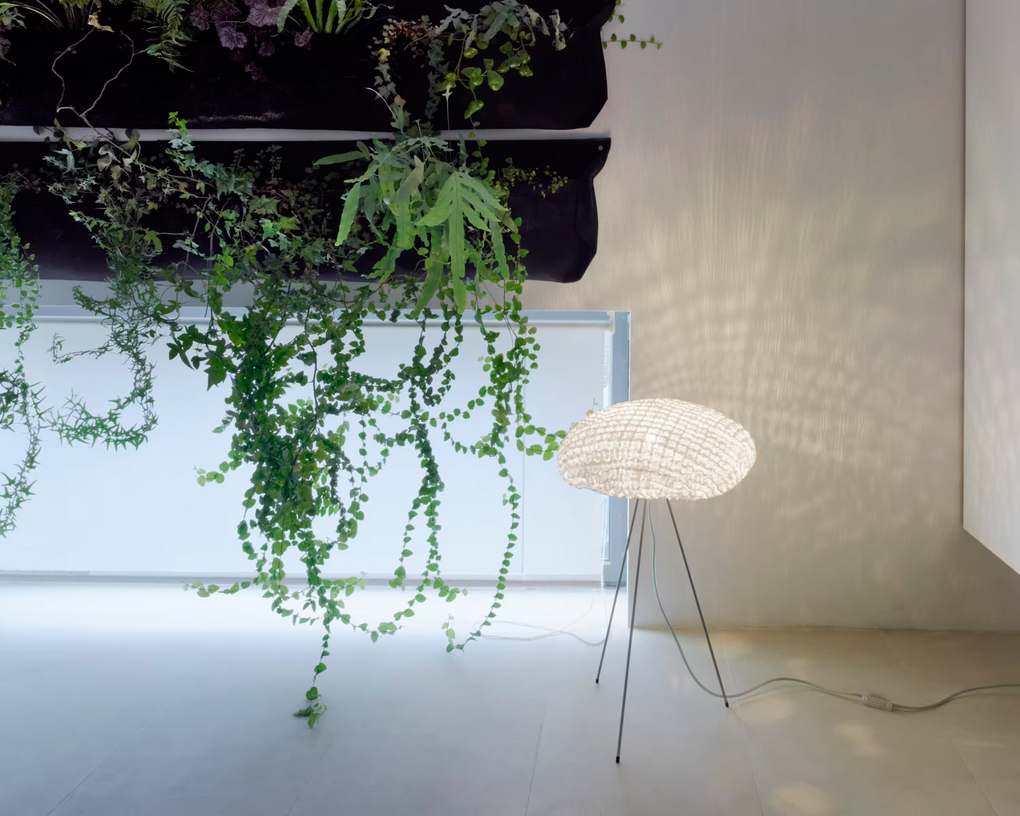 Tati Table Lamp with Textured Organic Shape Steel