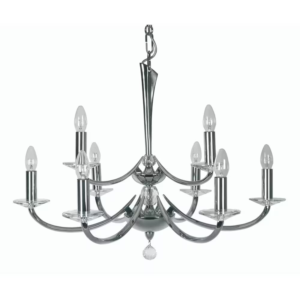Bahia Nine-Light Chandelier with Asfour Lead Crystal