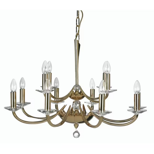 Bahia Twelve-Light Chandelier with Asfour Lead Crystal