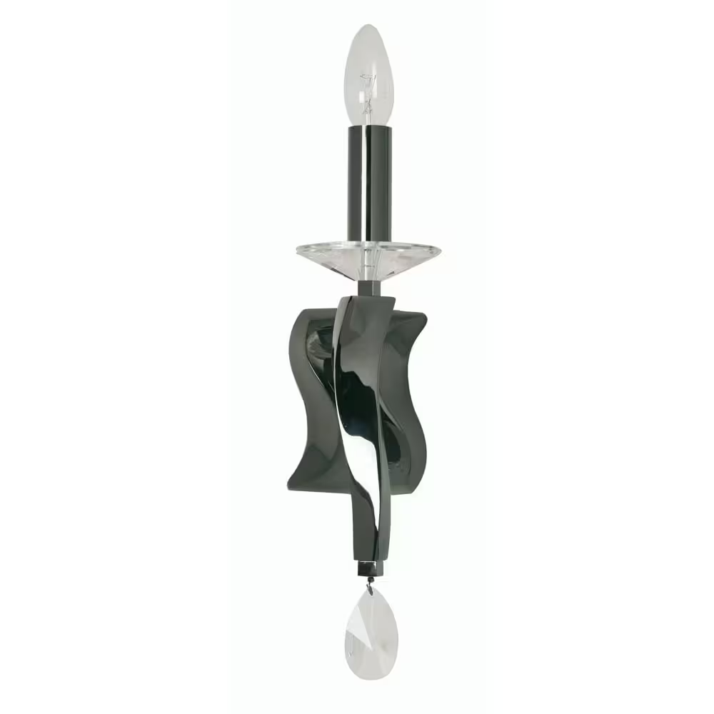 Aire Single Upward Wall Lamp with Asfour Lead Crystal