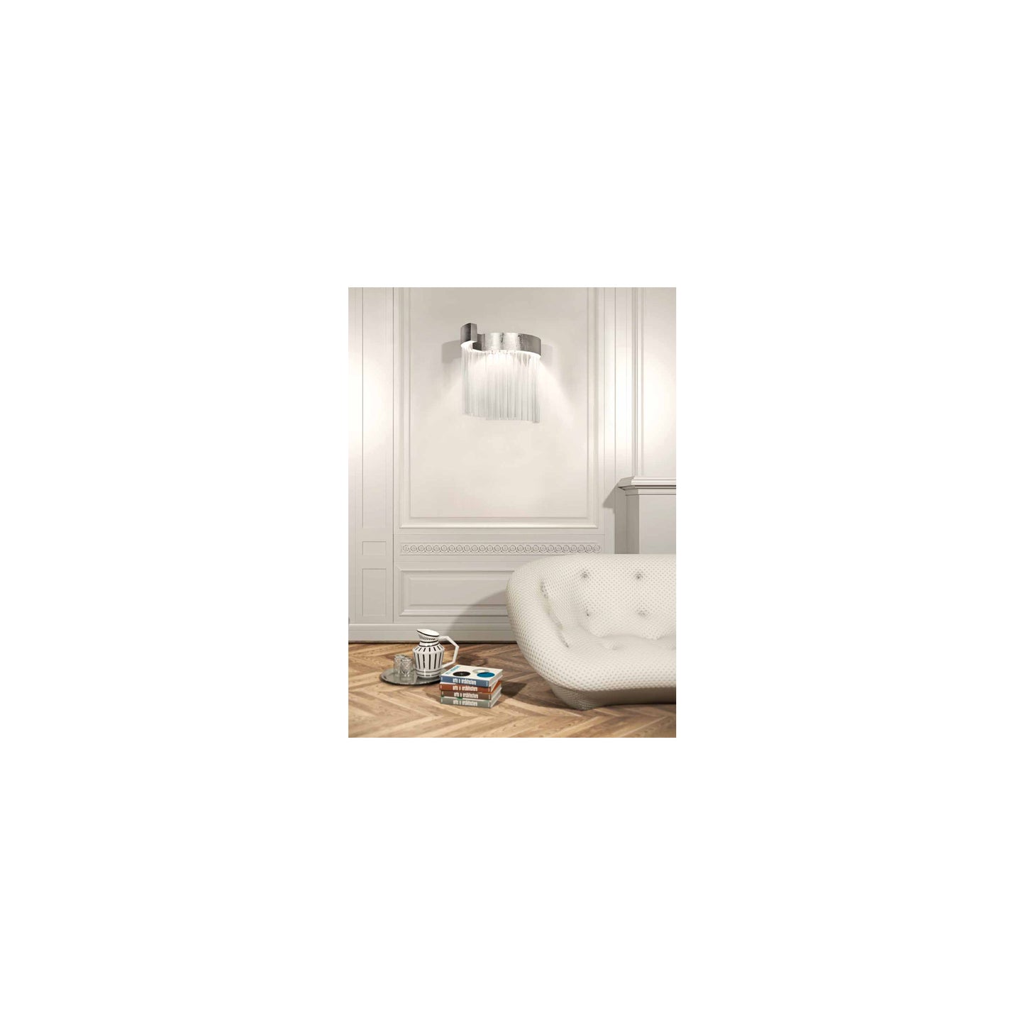 Ice LED Wall Lamp with Blown Glass Tube