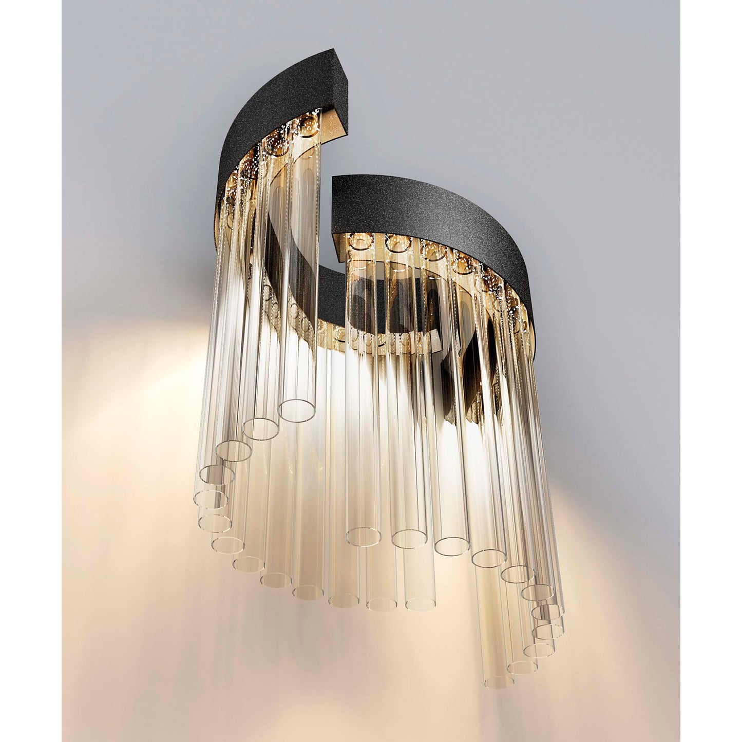 Ice LED Wall Lamp with Blown Glass Tube