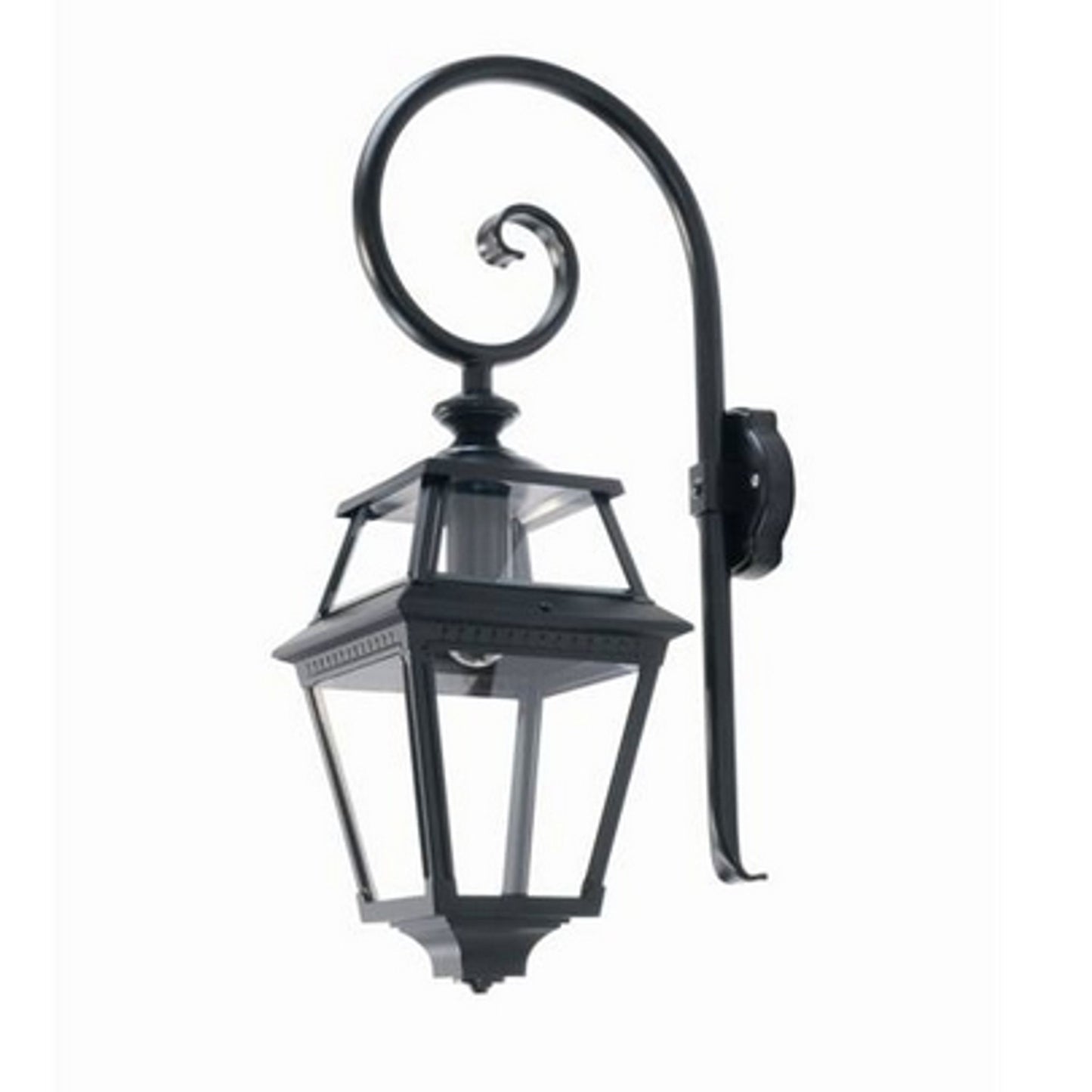 Place Des Vosges 2 Clear Glass Swan Neck Wall Bracket