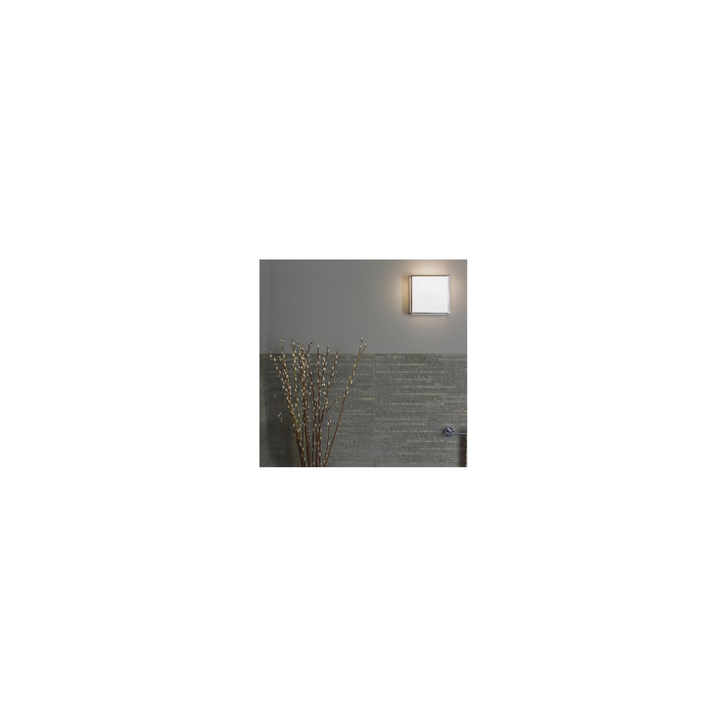 Mashiko 200 Small Square Ceiling Light with Opal Glass
