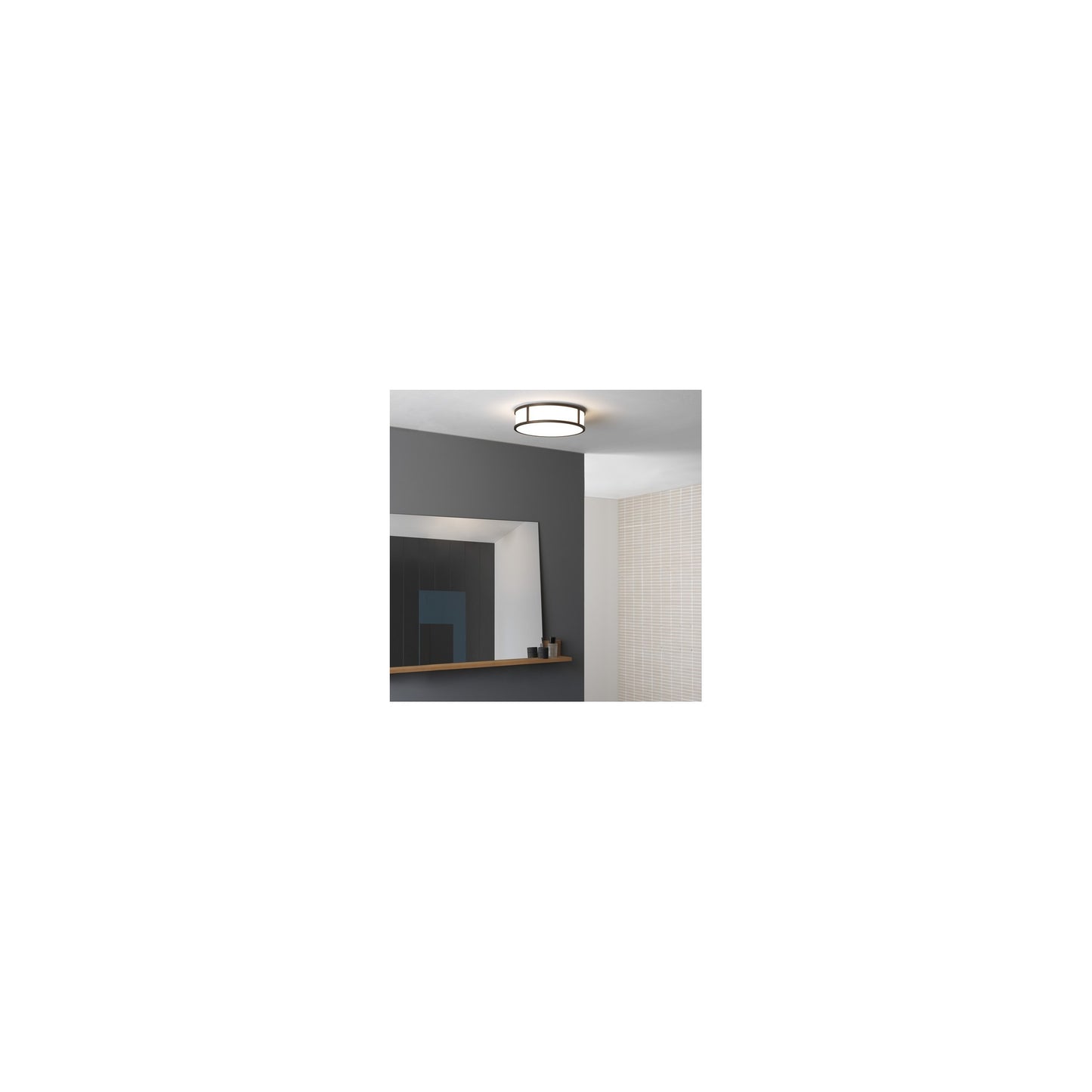 Mashiko 300 Large Round Opal Glass Ceiling Light