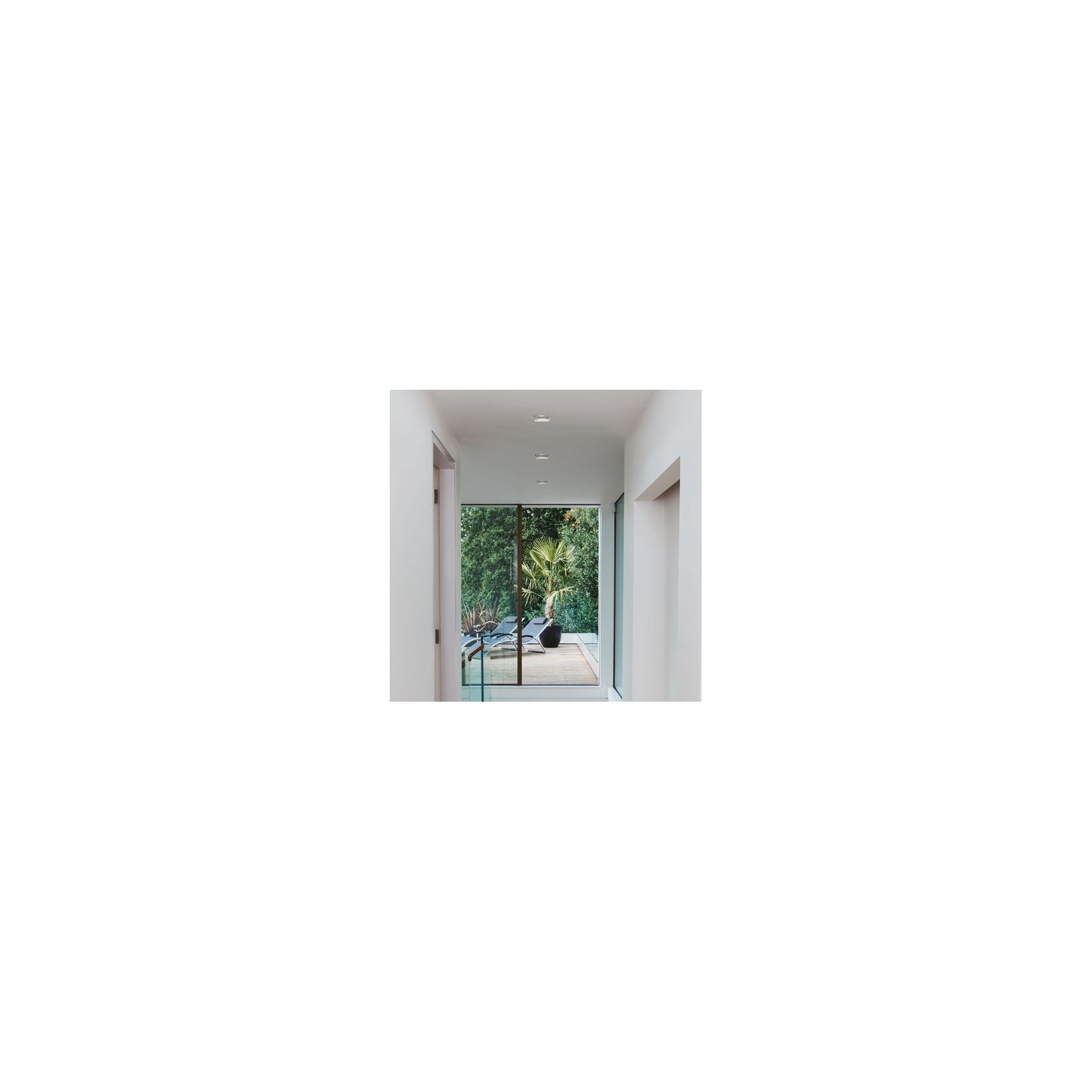 Trimless Square Halogen White Recessed Dounlight