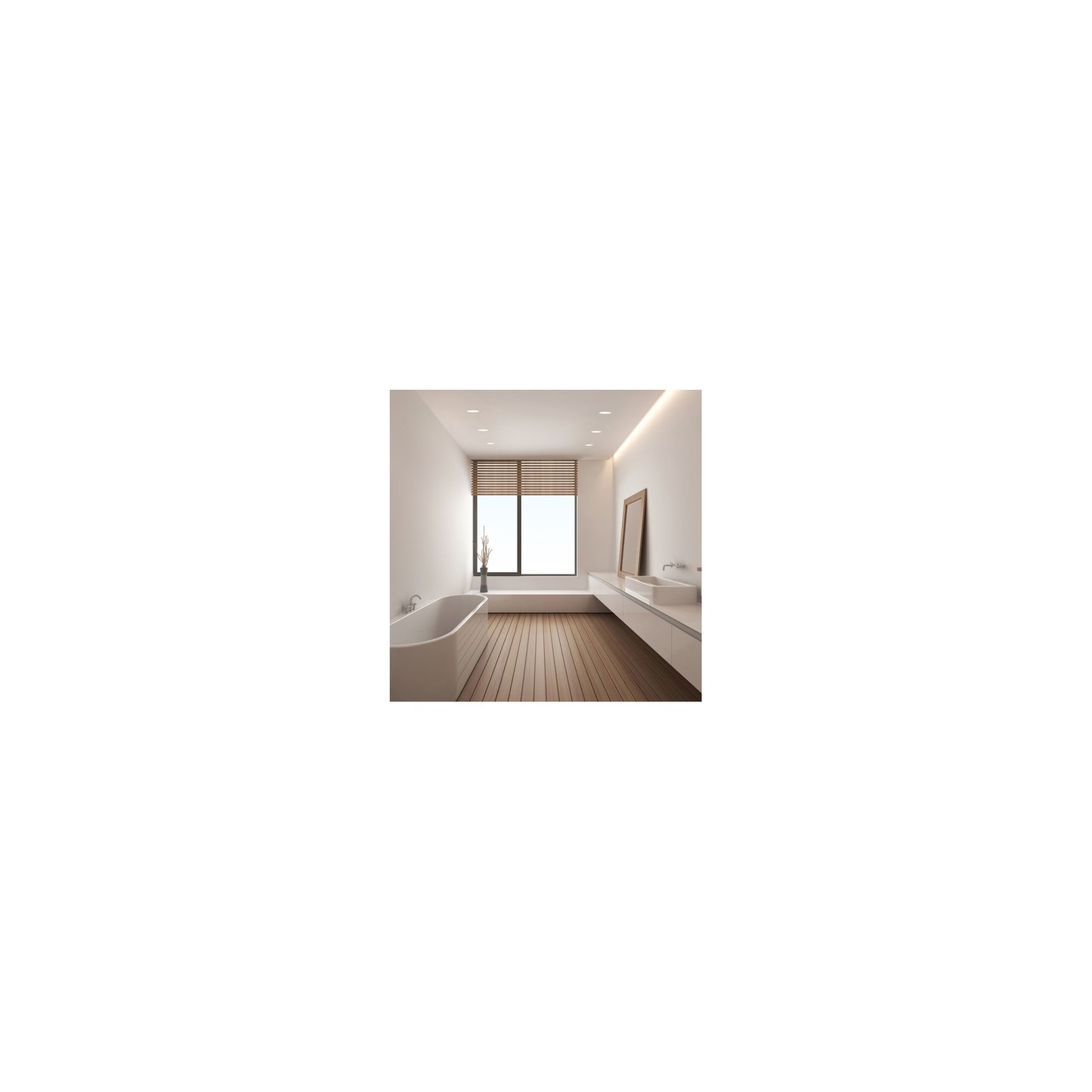 Trimless Round Adjustable Fire Rated White Recessed Downlight
