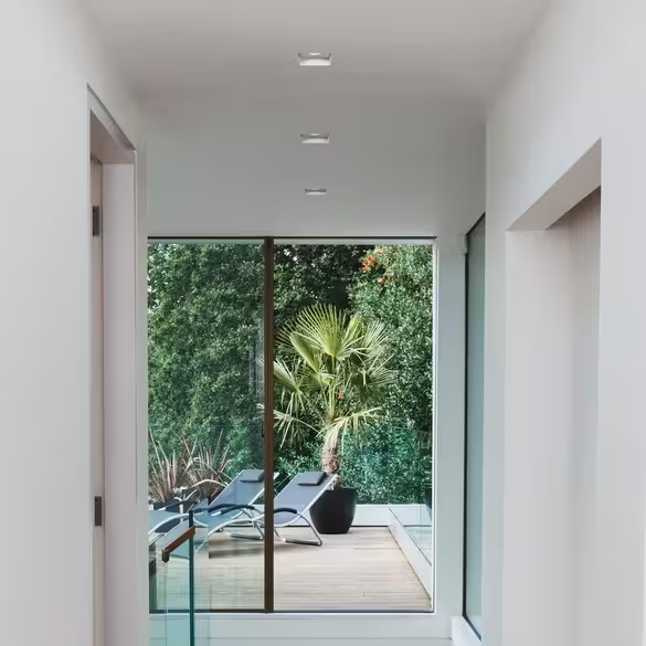 Trimless Square Adjustable Fire Rated White Recessed Downlight