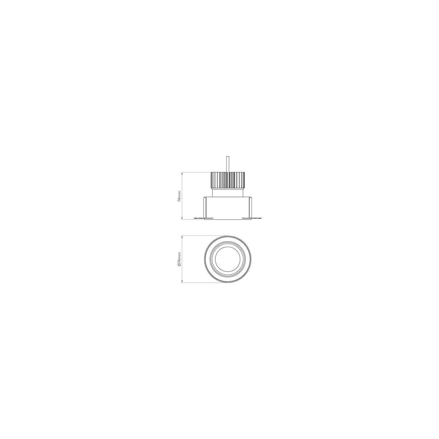 Trimless Round Adjustable LED Recessed Downlight White Textured