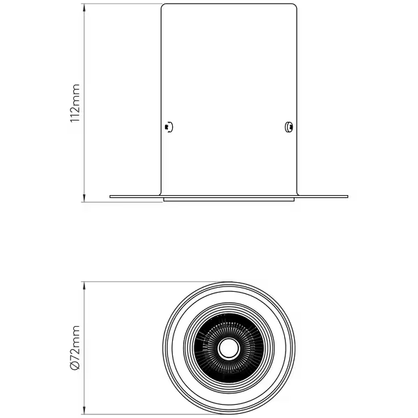 Trimless Round Fire Rated White LED Recessed Downlight