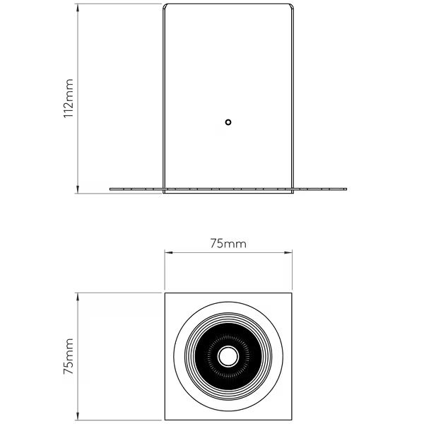 Trimless Square Fire Rated White LED Recessed Downlight