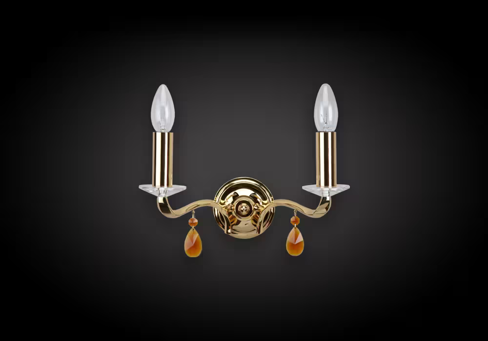 Cobra Double Upward Wall Lamp with High Quality Crystal Lead