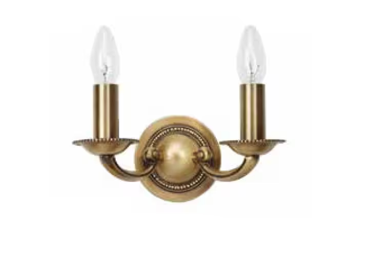 Perla Double Arm Upward Wall Light