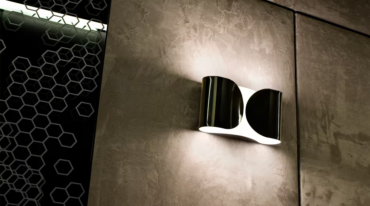 Foglio Up & Down LED Wall Light with Organic Curved Shaped Steel