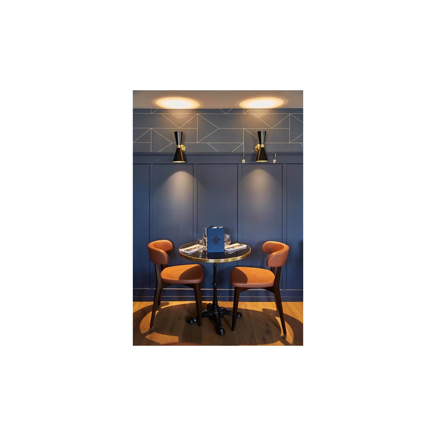 Cairo Mid-Century Double Cone Wall Light