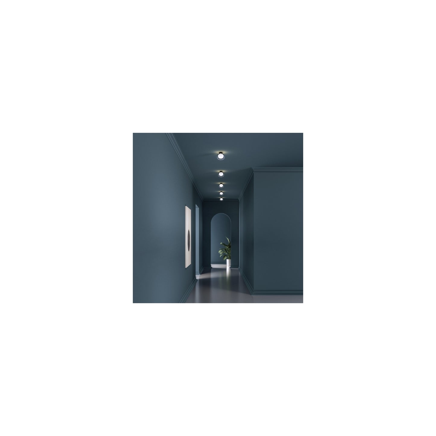 Nabila Small Round Wall Light with Double Sided Borosilicate Glass