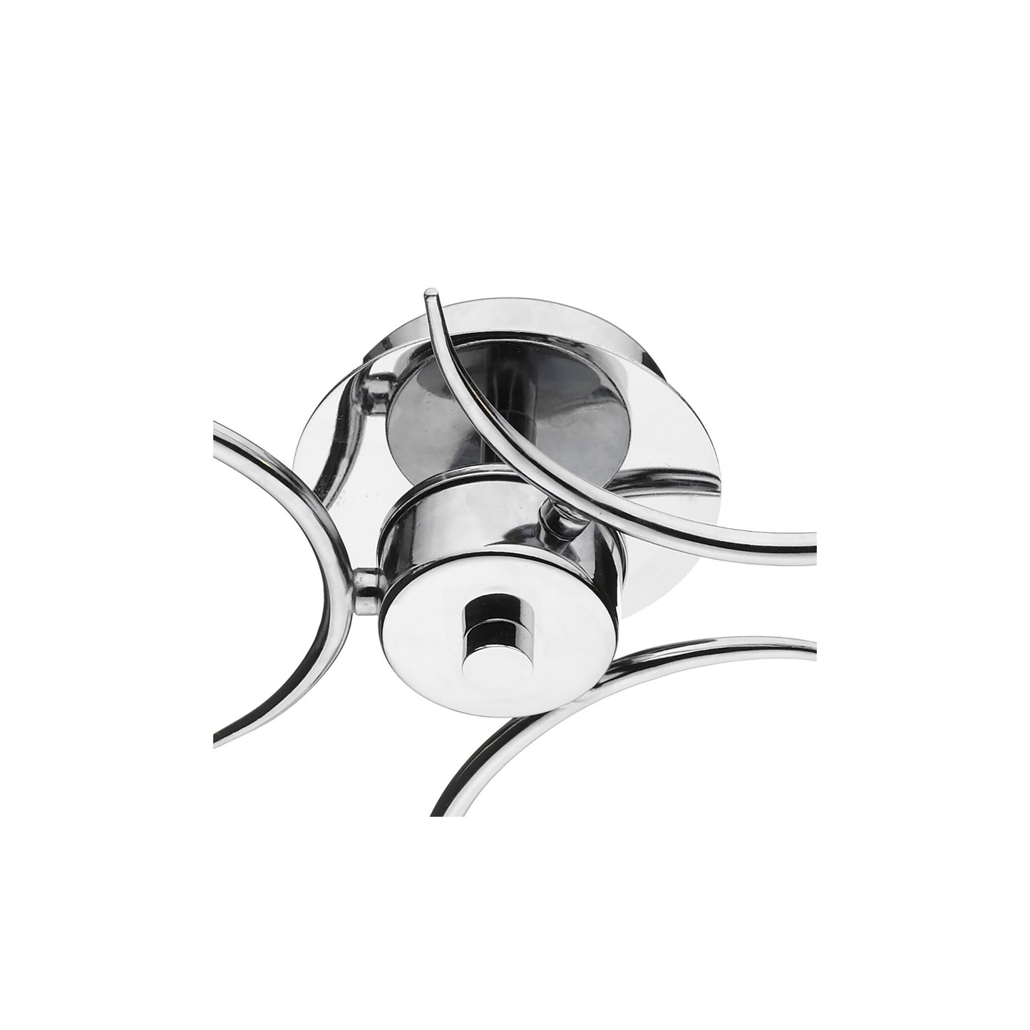 Zagreb 3-Light Chrome Semi Flush Mounted with Clear Sculptured Glass