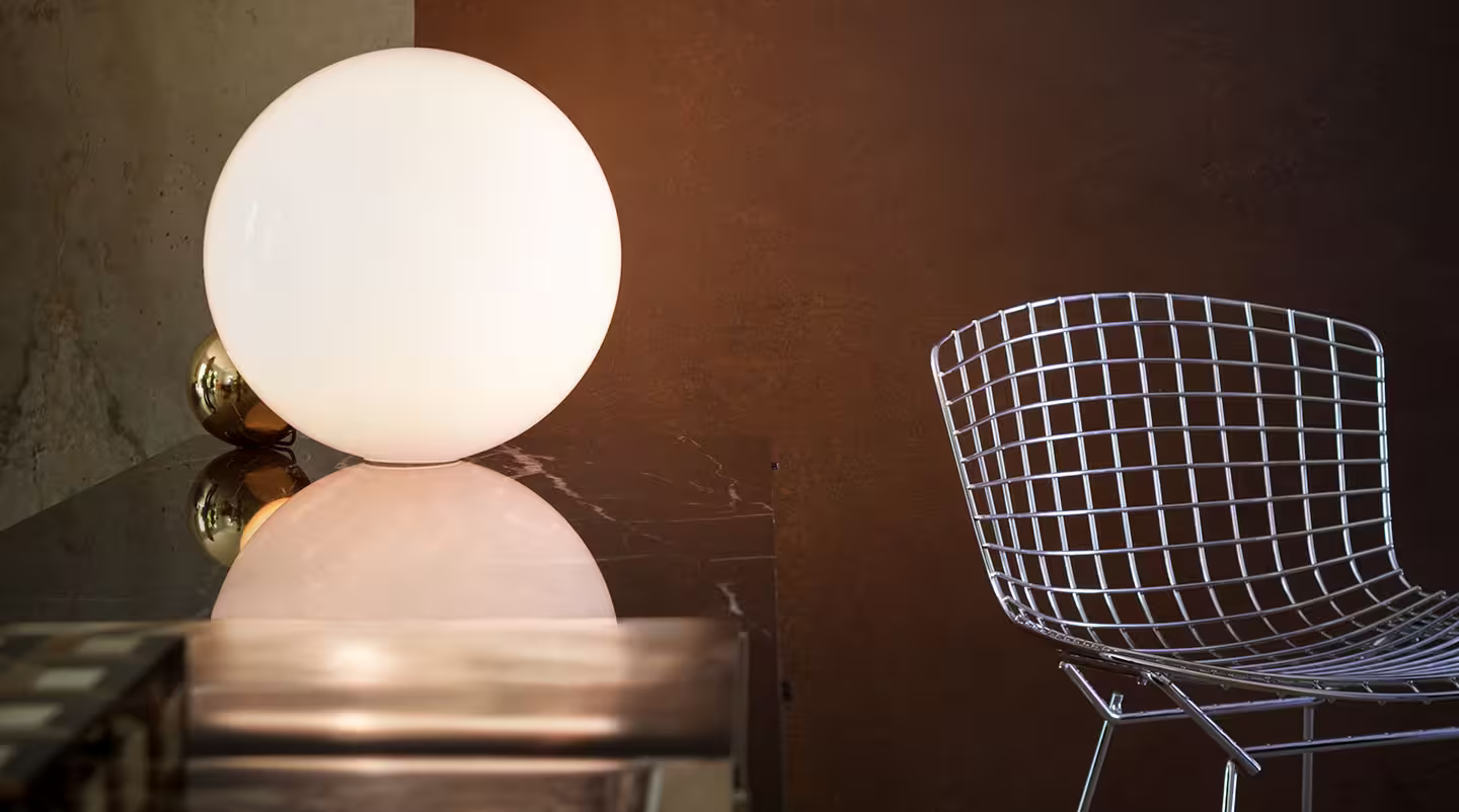 Copycat LED Table Lamp with Blown Glass Opal Diffuser