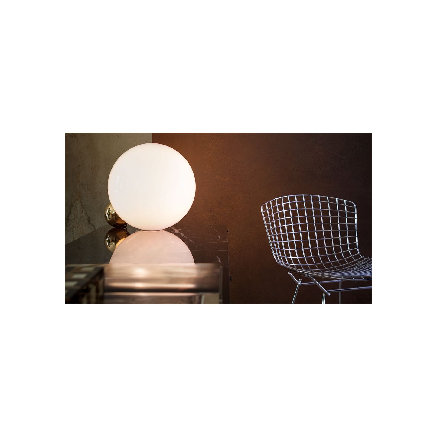 Copycat LED Table Lamp with Blown Glass Opal Diffuser