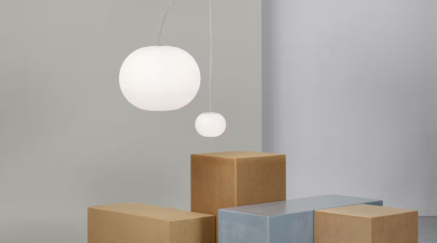 Glo-Ball Mini White LED Pendant with Hand Blown Glass