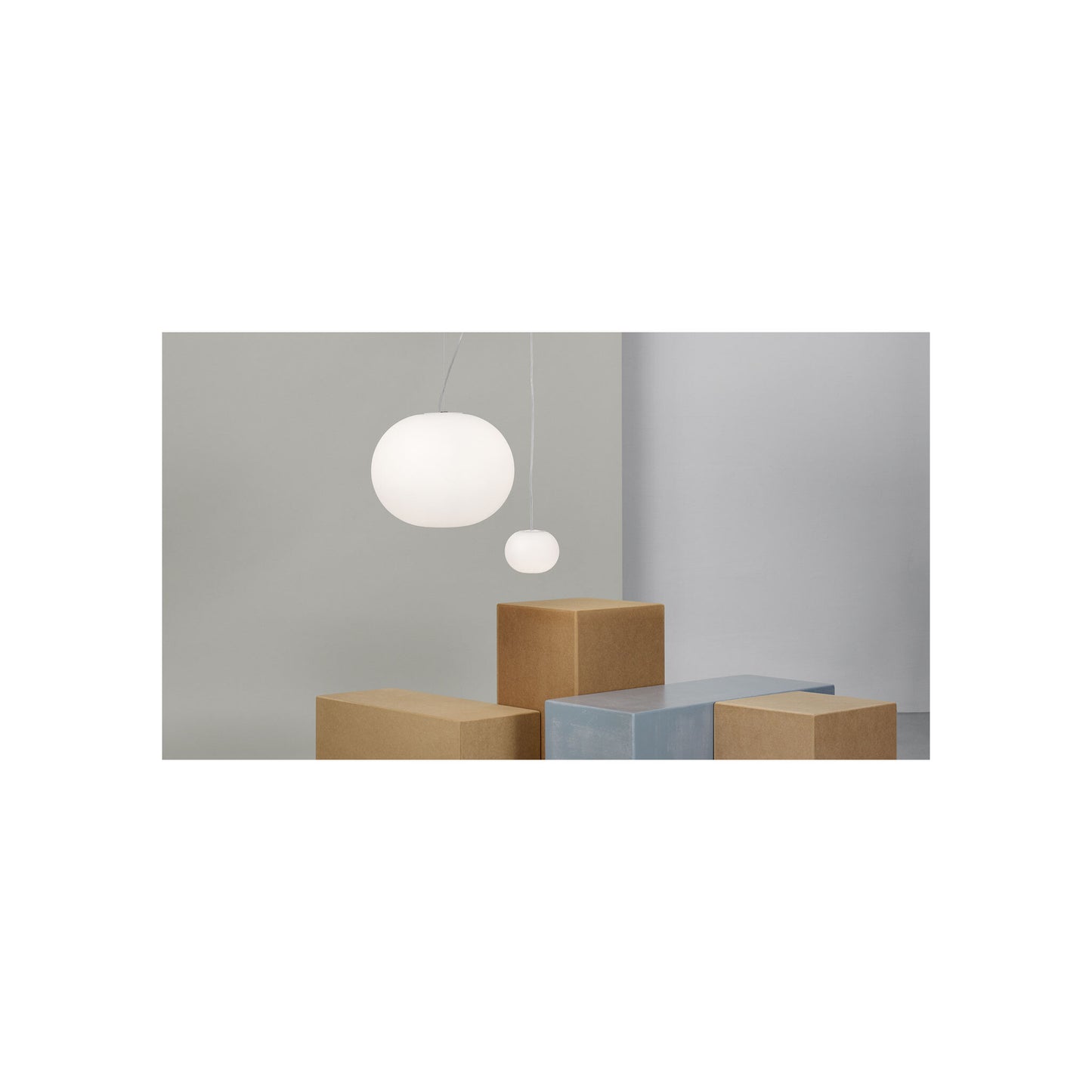 Glo-Ball Mini White LED Pendant with Hand Blown Glass