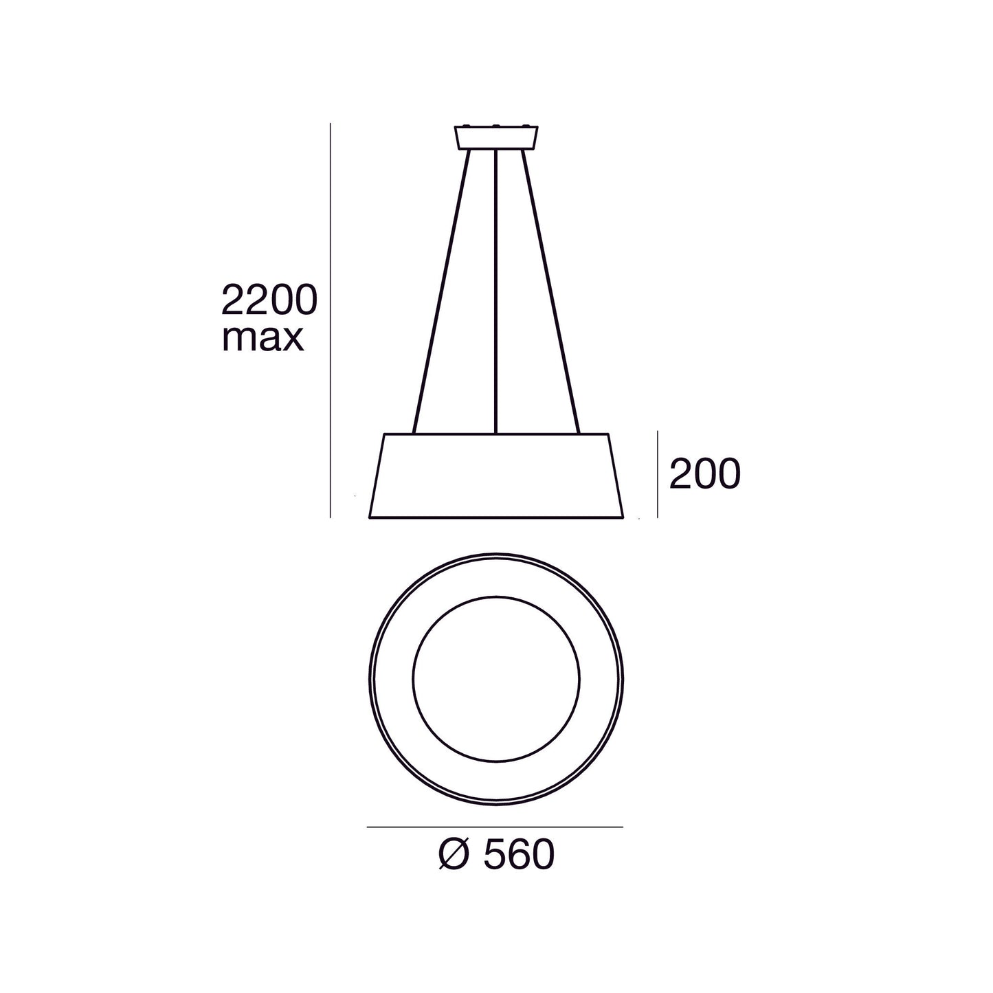 Oxygen P Small Round LED Pendant with Polyurethane Lampshade