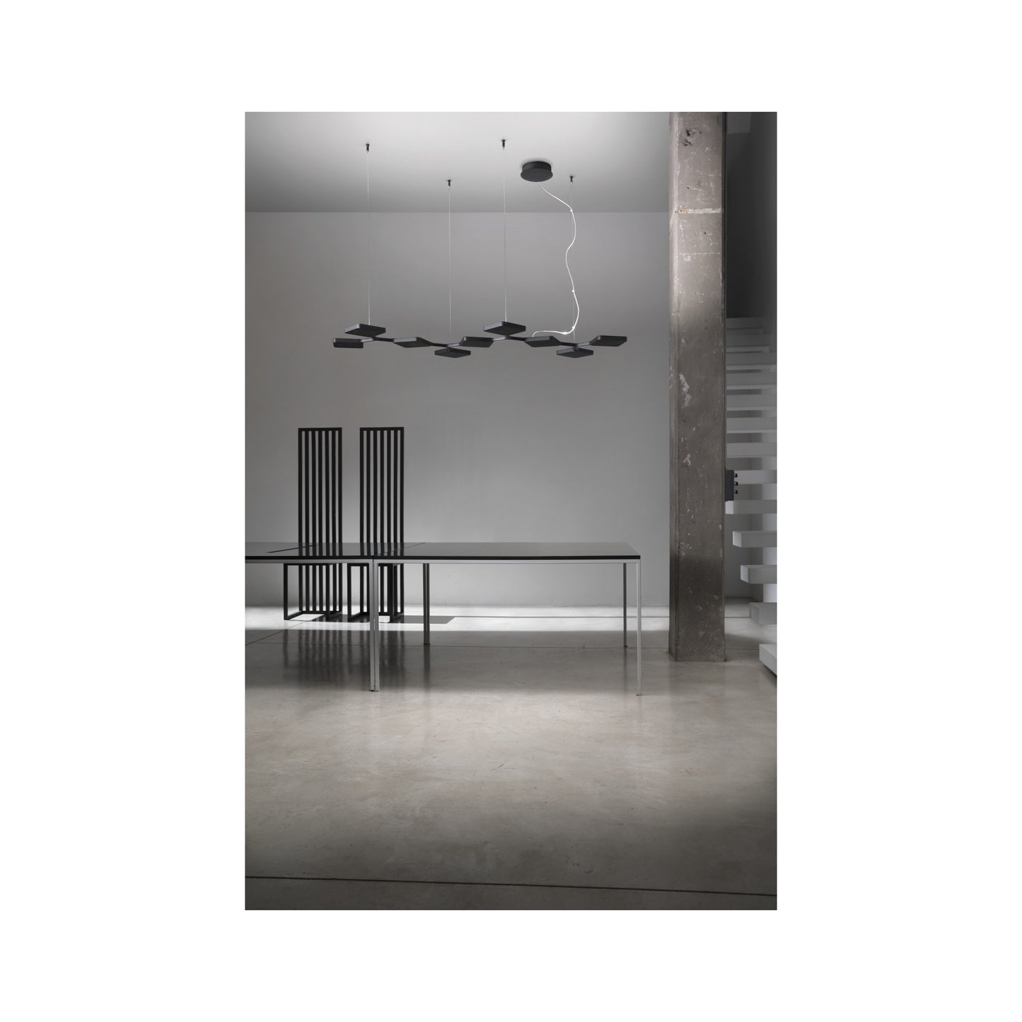 Quad P9 LED Pendant with Nine Square Shapes