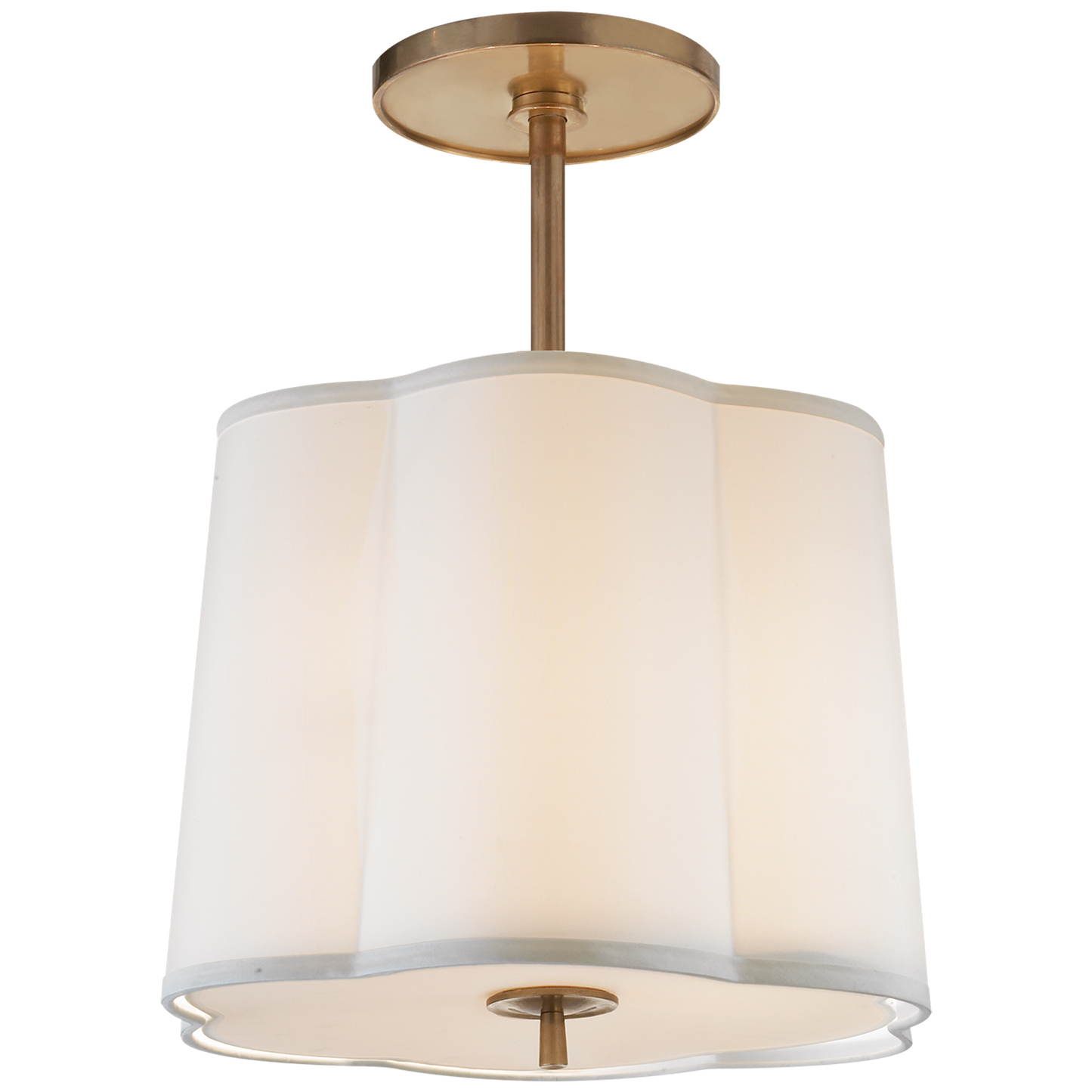 Scallop Small Semi-Flush Pendant