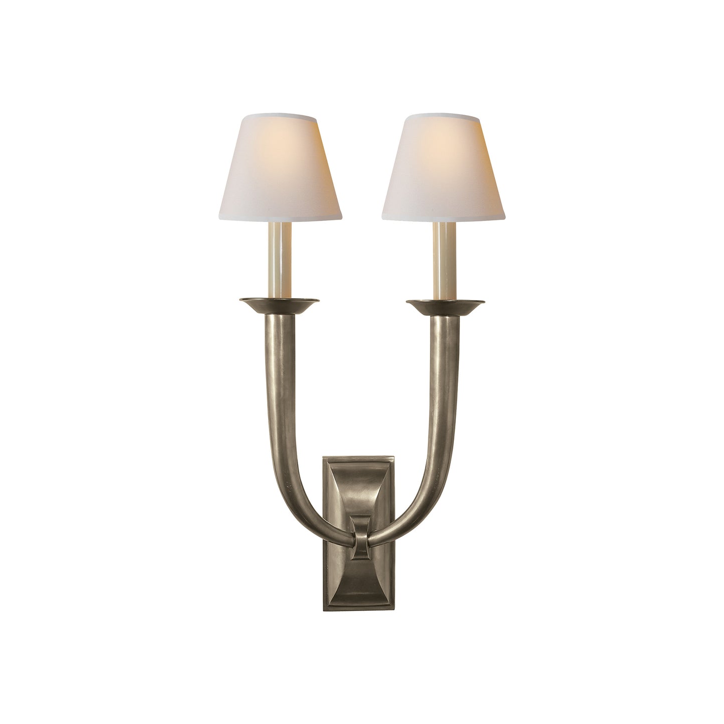 French Deco Horn Double Wall Light
