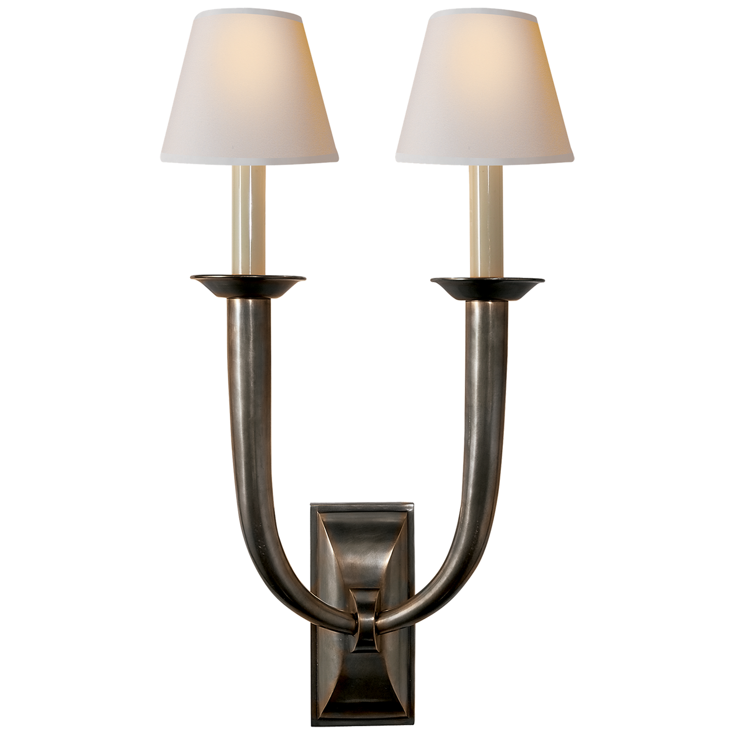 French Deco Horn Double Wall Light
