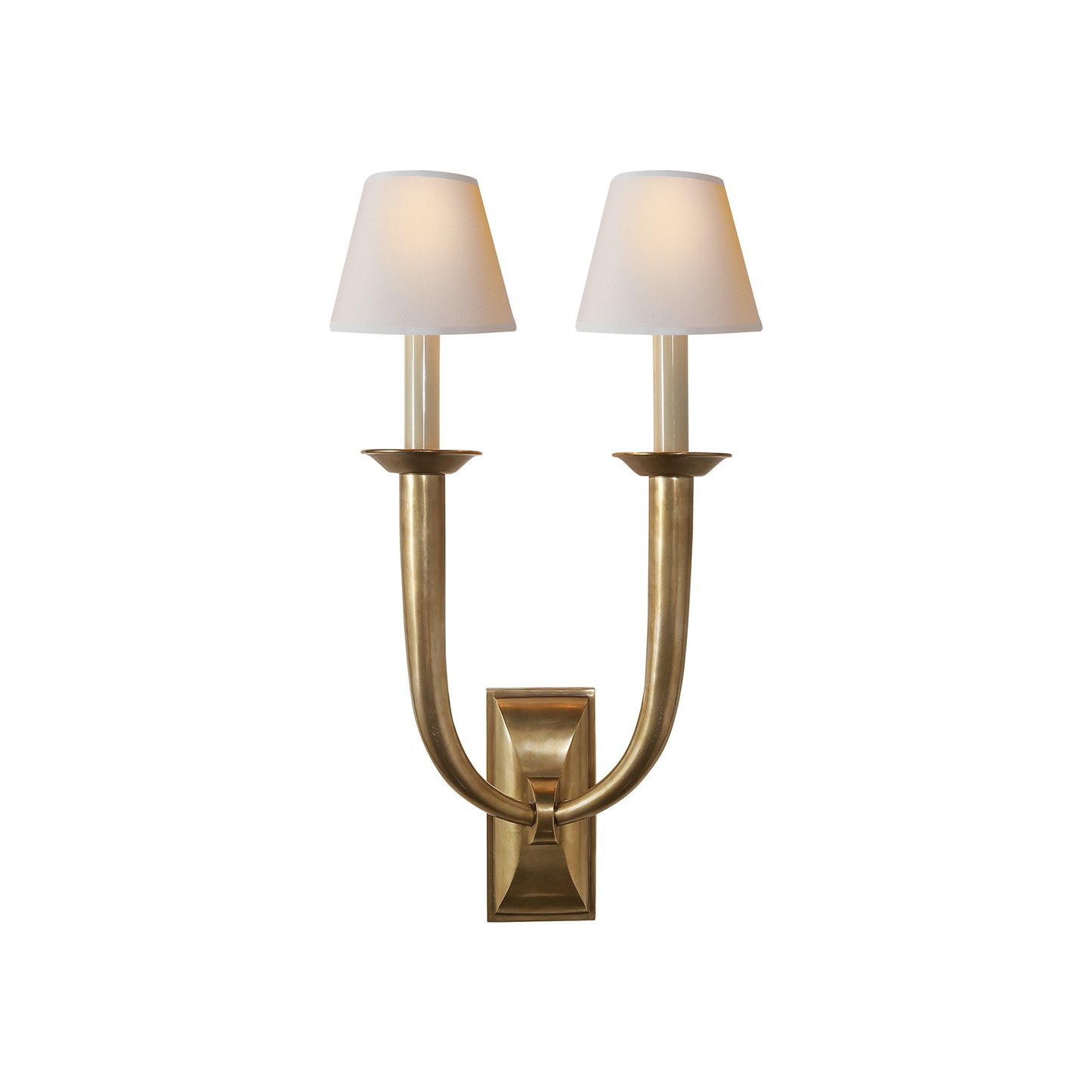 French Deco Horn Double Wall Light
