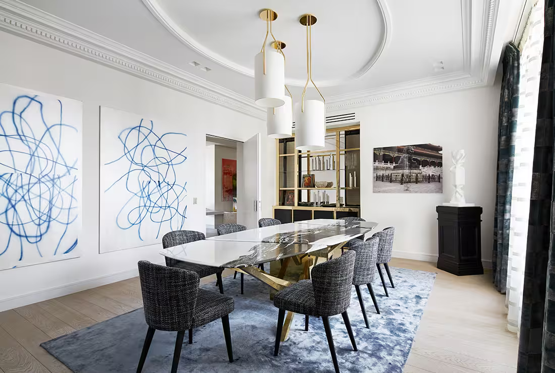 Arborescence Pendant with Three Claw enclosed Drop Paper Lampshade