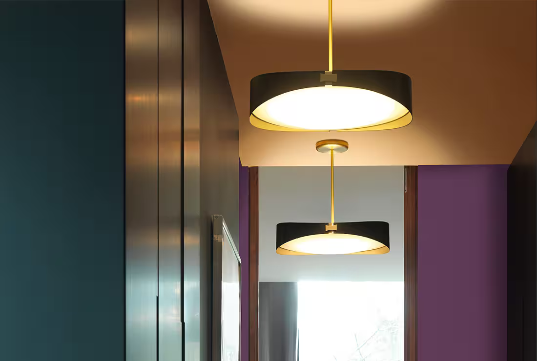 Ring Two-Toned Brass Pendant