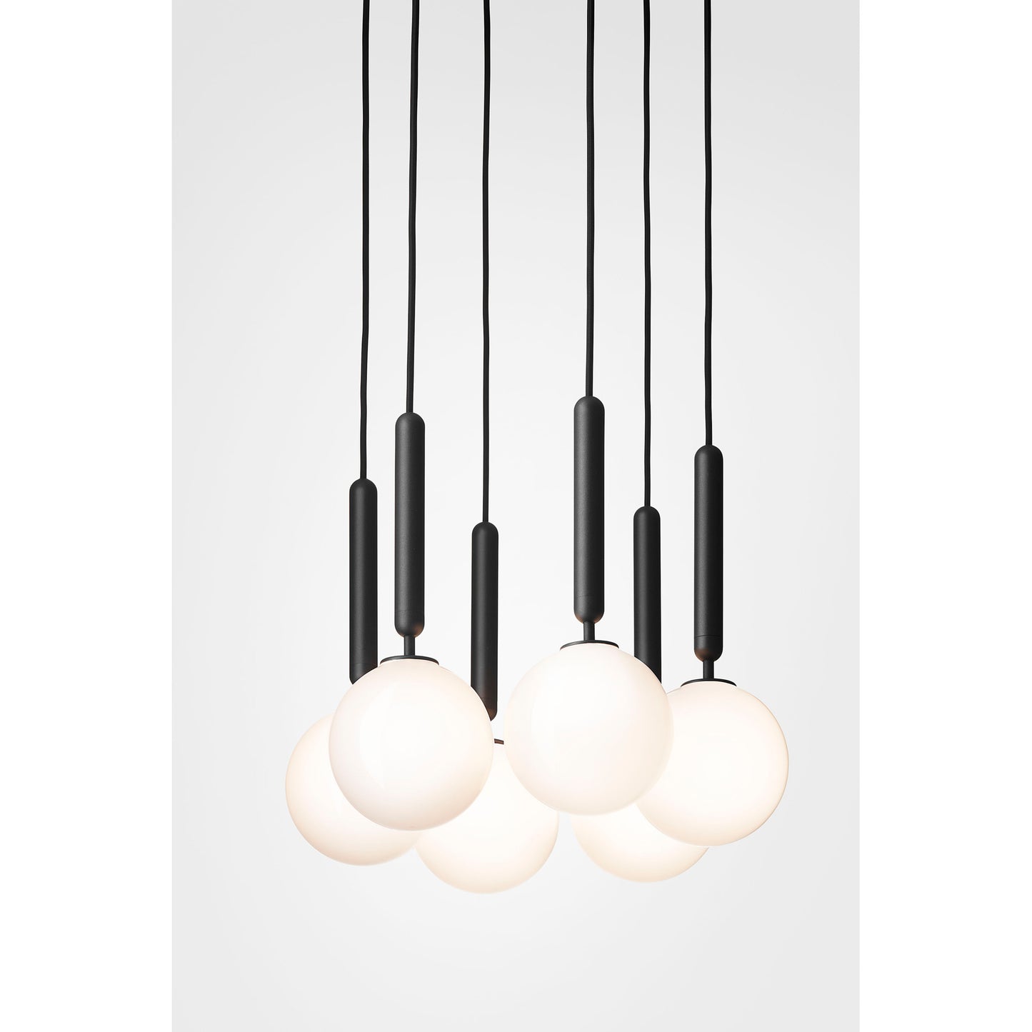 Miira 6 Six-Light Pendant with Opal Glass Diffuser