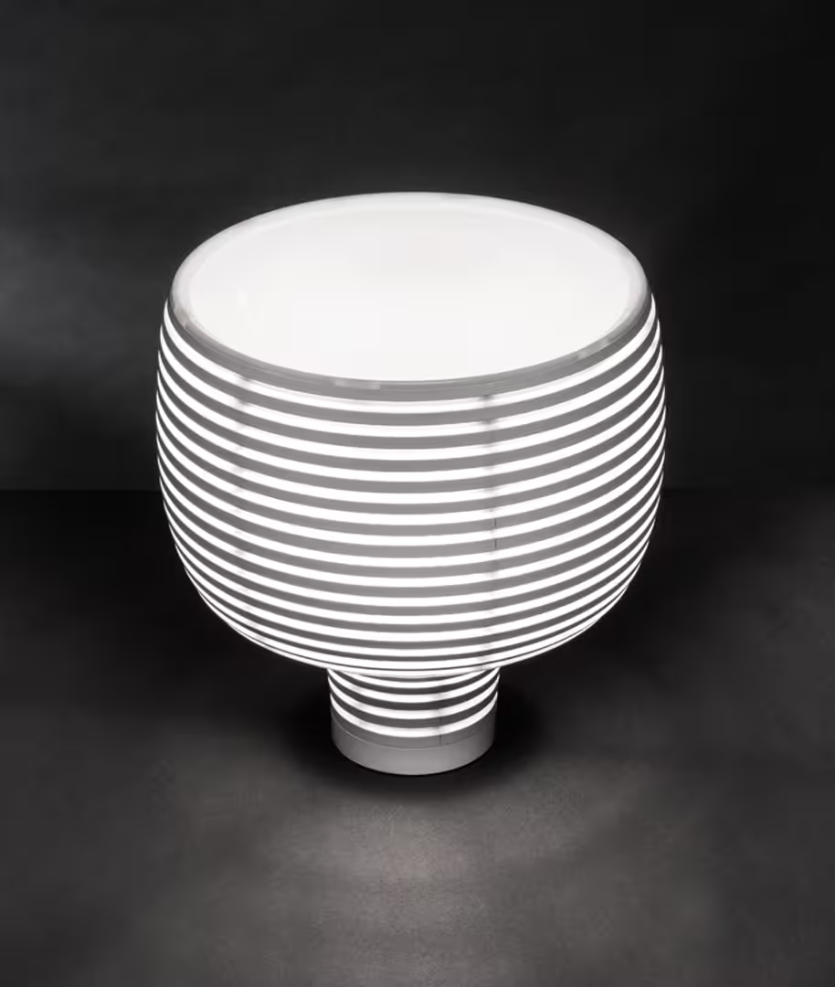 Behive LED Floor or Table Lamp with Polycarbonate & Varnished Metal