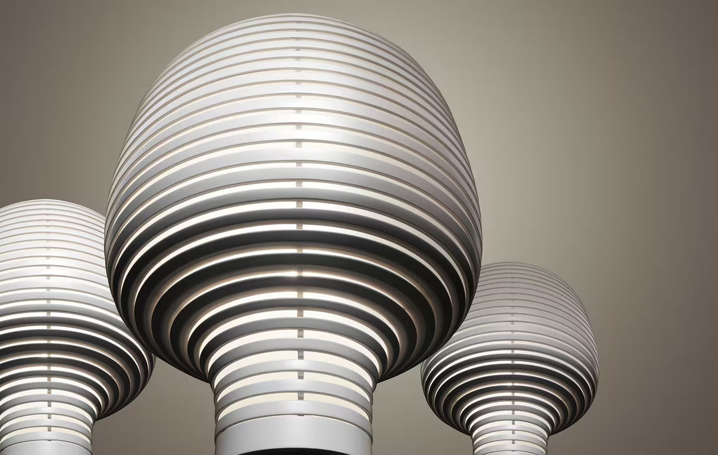 Behive LED Floor or Table Lamp with Polycarbonate & Varnished Metal
